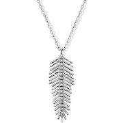 Collier Orusbijoux Collier Plume Argent Rhodié