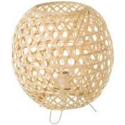 Lampes à poser Unimasa Lampe de table ronde en bambou naturel