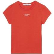 T-shirt Calvin Klein Jeans T Shirt Femme Ref 55691 Rouge