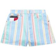 Short Tommy Jeans Short à rayures ref 52953 Multicolore