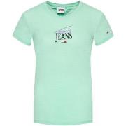 T-shirt Tommy Jeans T Shirt Femme Ref 55915 Vert