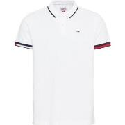 T-shirt Tommy Jeans Polo Homme Ref 56081 YBR Blanc
