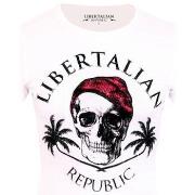 T-shirt Libertalian-Républic T-Shirt Libertalia-Républic Red Logo Blan...