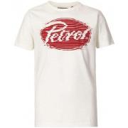 T-shirt enfant Petrol Industries Tee-shirt junior blanc/rouge - 10 ANS