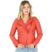 Blouson Giorgio Blouson en cuir LOVELY ref 40744 Coquelicot