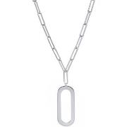 Collier Orusbijoux Collier Chaine Argent Rhodié Ovale Eva