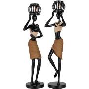 Bougeoirs, photophores Jolipa Set de 2 photophores figurines Africaine...