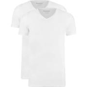 T-shirt Garage T-Shirts Basiques Col-V Lot de 2 Bio Blanc