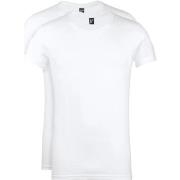 T-shirt Alan Red James Col Rond Large Blanc (lot de 2)