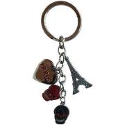 Porte clé Tour Design Porte clefs en métal Paris charms - Skull