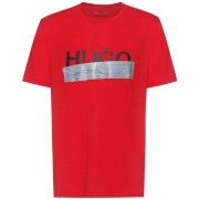 T-shirt BOSS T-shirt Boss Regular Fit Rouge avec logo artistique