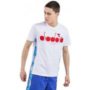 Debardeur Diadora Tee shirt homme blanc et rouge 50217579 - S