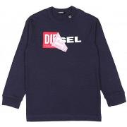T-shirt enfant Diesel Tee-shirt junior bleu manche longue - 10 ANS
