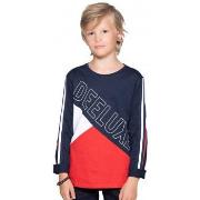T-shirt enfant Deeluxe Tee-shirt junior BROS Bleu blanc et rouge