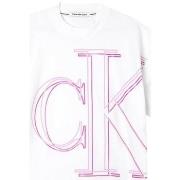 Robe Calvin Klein Jeans Robe T Shirt Ref 57189 YAF Blanc