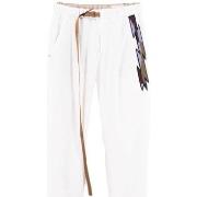 Jeans White Sand Pantalon Marylin avec patch de perles blanc