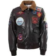 Veste Top Gun TG-LEA-02 JACKET MEN BROWN