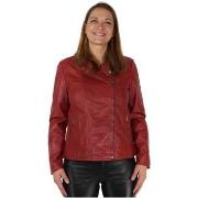 Blouson Daytona Blouson Rose Garden en cuir ref_47721 Rouge