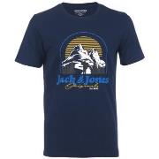T-shirt Jack &amp; Jones TEE-SHIRT LOISIRS - NAVY BLAZER - L