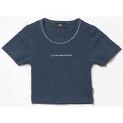 T-shirt enfant Le Temps des Cerises Crop top yukongi bleu marine