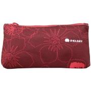 Cartable DELSEY PARIS Trousse toile rouge déco fleurs