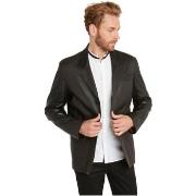 Veste Giorgio Veste Homme en Cuir Giorgio Gary Ref 57553 Noir