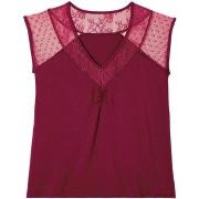 Pyjamas / Chemises de nuit Pomm'poire Top de pyjama bordeaux Nuit