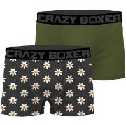 Boxers Crazy Boxer CRAZYBOXER 2 Boxers Homme Bio BCBCX2 SUMM Kaki