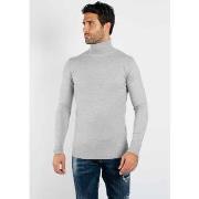 Pull Hollyghost Pull fin col roulé YY02 - Gris