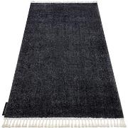 Tapis Rugsx Tapis BERBER 9000 gris Franges berbère marocain 140x190 cm