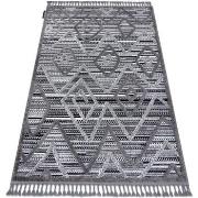 Tapis Rugsx Tapis MAROC P657 Diamants, Zigzag, Ethnique noir 120x170 c...