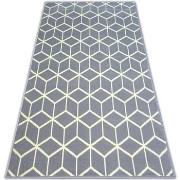 Tapis Rugsx Tapis BCF BASE CUBE 3956 CARRÉS gris 185x270 cm