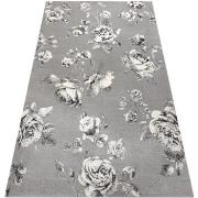 Tapis Rugsx Tapis GNAB 60642653 Fleurs des roses gris 120x170 cm