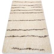 Tapis Rugsx Tapis FLUFFY 2371 shaggy Rayures - crème 80x150 cm