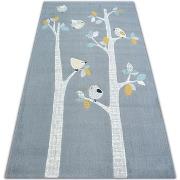 Tapis Rugsx Tapis PASTEL 18405/072 - PETITS OISEAUX gris 120x170 cm