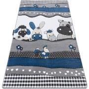 Tapis Rugsx Tapis PETIT FARM FERME ANIMAUX bleu 200x290 cm