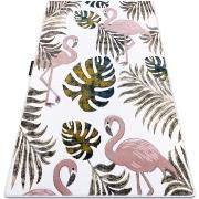 Tapis Rugsx Tapis PETIT GARDEN FLAMINGOS FEUILLES DE MONSTERA 160x220 ...