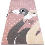 Tapis Rugsx Tapis PETIT FLAMINGOS CŒURS rose 180x270 cm