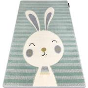 Tapis Rugsx Tapis PETIT RABBIT lapin vert 240x330 cm