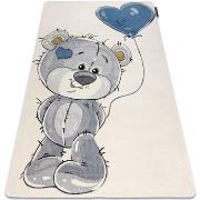 Tapis Rugsx Tapis PETIT TEDDY ours en peluche crème 180x270 cm