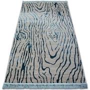 Tapis Rugsx Tapis ACRYLIQUE MANYAS 195AA Gris/Bleu franges 80x150 cm