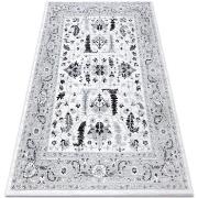 Tapis Rugsx Tapis ARGENT - W7039 Fleurs gris et 160x220 cm