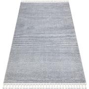 Tapis Rugsx Tapis SEVILLA PC00B rayures gris Franges berbère 160x220 c...