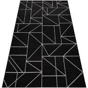 Tapis Rugsx TAPIS EN CORDE SIZAL FLOORLUX 20605 noir 140x200 cm