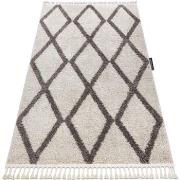 Tapis Rugsx Tapis BERBER TROIK crème Franges berbère marocai 80x150 cm