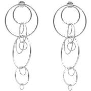 Boucles oreilles Orusbijoux Boucles D'oreilles Argent Rhodié Cercles D...