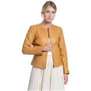 Blouson Giorgio Blouson en cuir femme Giorgio Ref 27781 Miel