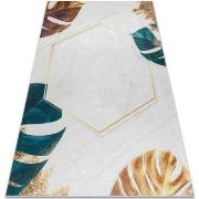 Tapis Rugsx Tapis lavable ANDRE 1150 Feuilles de monstère, 80x150 cm