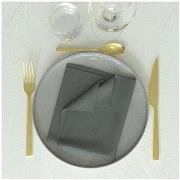 Serviettes de table Soleil D'Ocre LUXURY GRIS