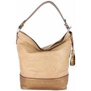 Sac a main Patrick Blanc Sac hobo motif imprimé animal beige